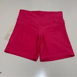 NWT All in Motion Women's Effortless High-Rise Bike Shorts- Berry Pink M